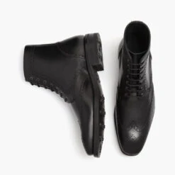 Wingtip | Black -Casual Shoes World Flatlay Wingtip Black