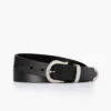 Women's Western Leather Belt | Black -Casual Shoes World Straight Western Black Womens 1