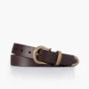 Women's Western Leather Belt | Brown -Casual Shoes World Straight Western Brown Womens 1